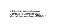 Font - BAHNSCHRIFT SEMIBOLD CONDENSED