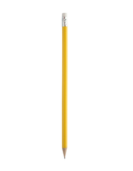 ŽLUTÁ Dřevěná tužka s gumou - GORETA, laserový potisk