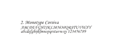 Font - MONOTYPE CORSIVA